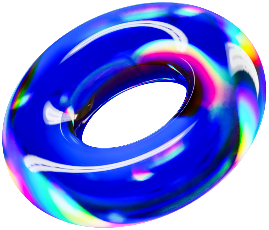 3D Holographic Glass Torus 