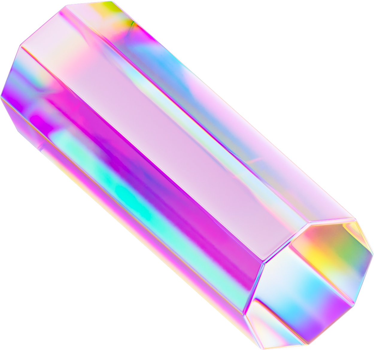 3D Holographic Glass Prism 